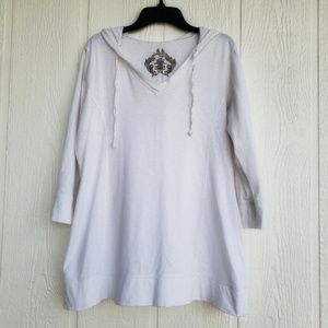 Danskin Now Lightweight Hooded 3/4 Length Sleeve